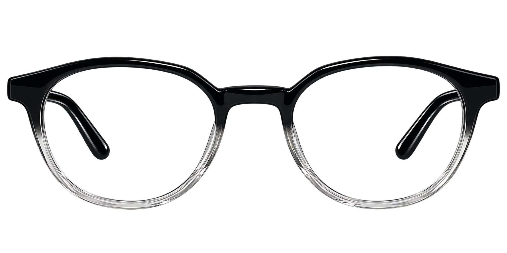 Black Clear Gradient Cat-Eye Eyeglasses for Daily Style eyewear