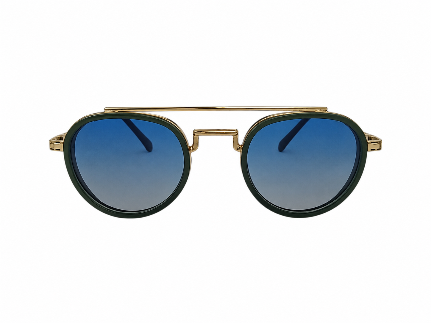 Blue Gradient Round Sunglasses for Men & Women eyewear
