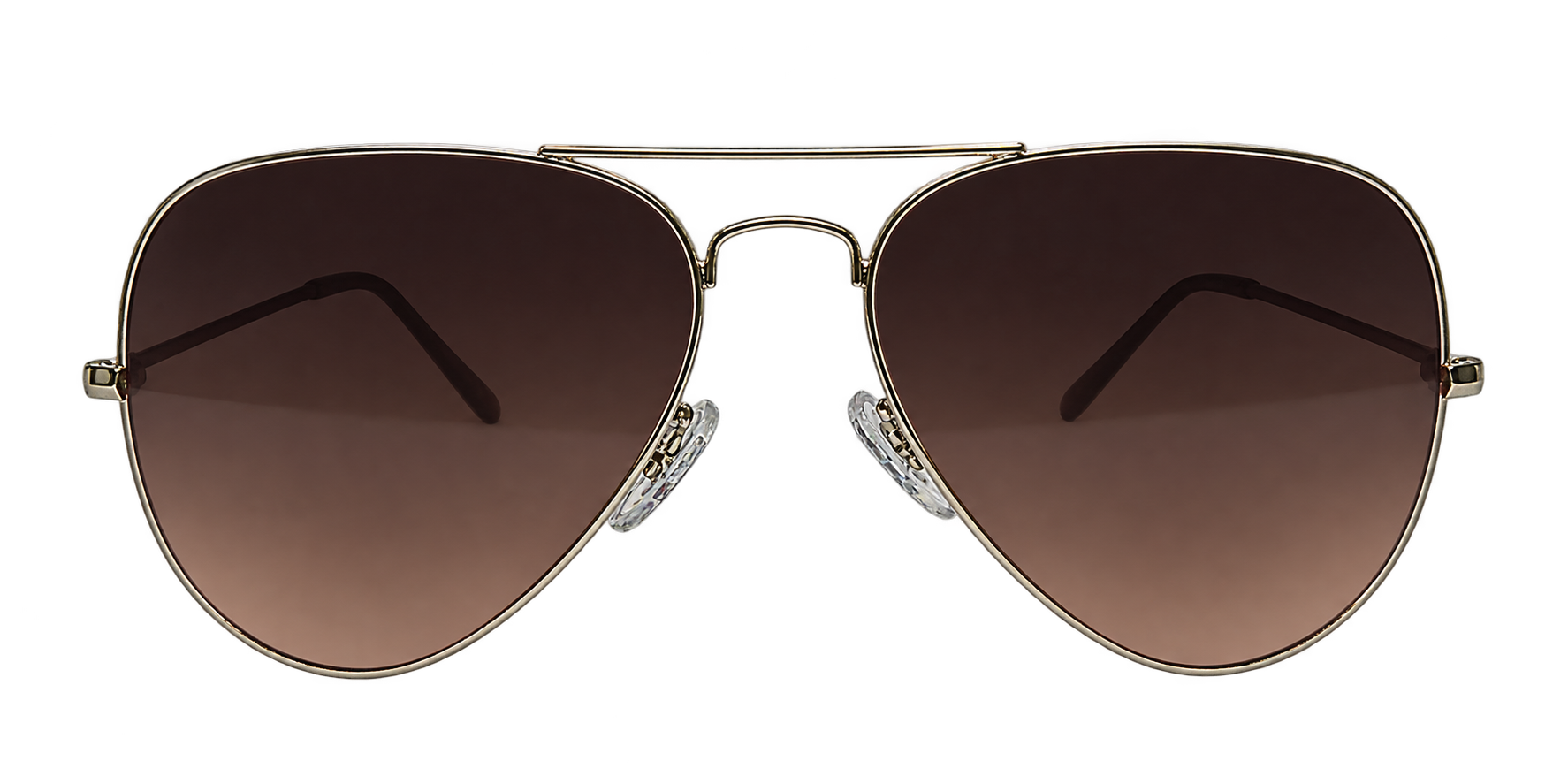 Silver Rimless, Brown Gradient Aviator Sunglasses for Men & Women eyewear