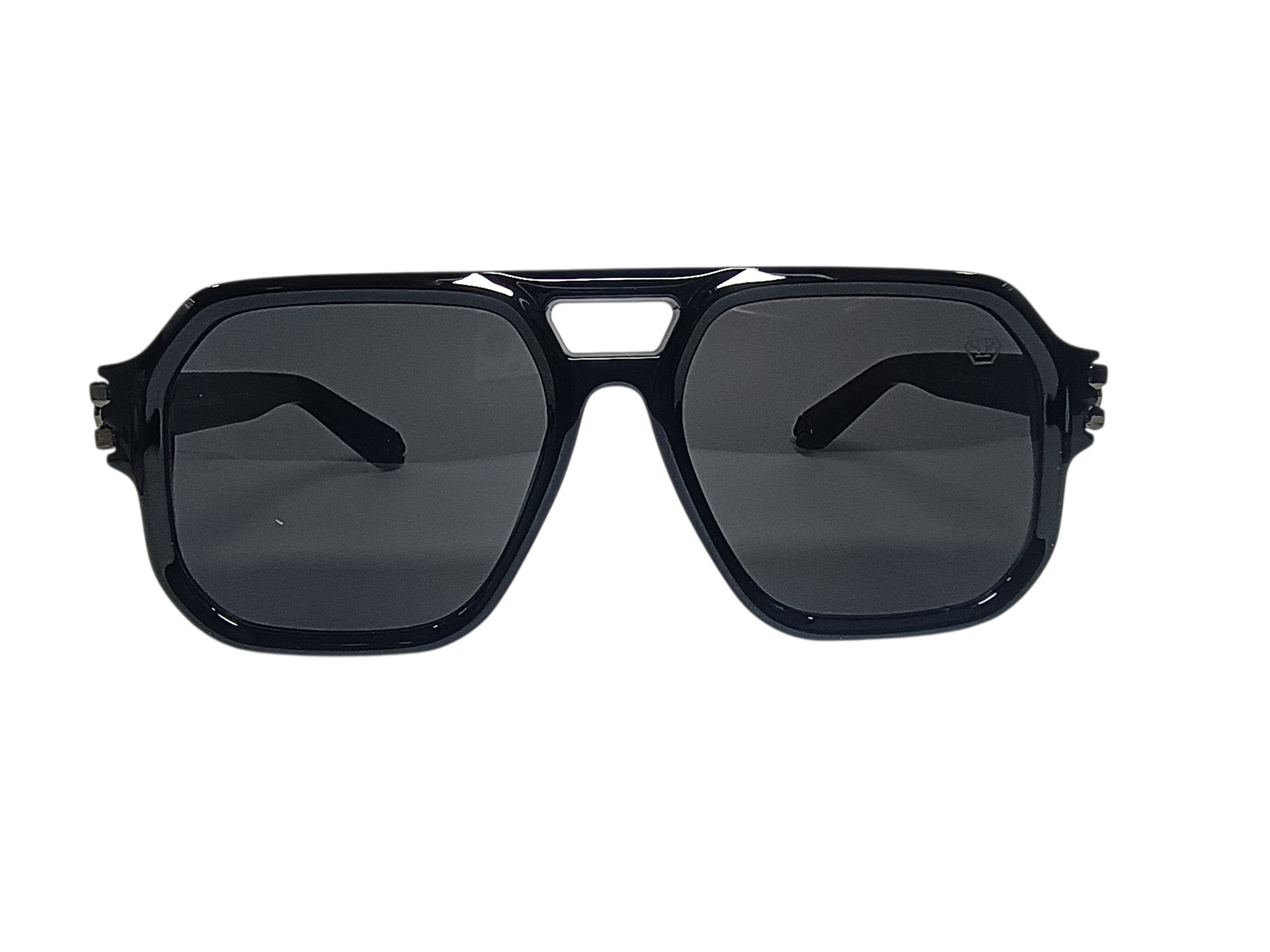 Black Oversized Square Sunglasses with Dark Grey Lenses eyewear